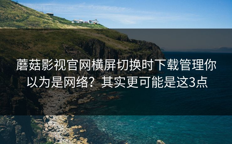 蘑菇影视官网横屏切换时下载管理你以为是网络？其实更可能是这3点